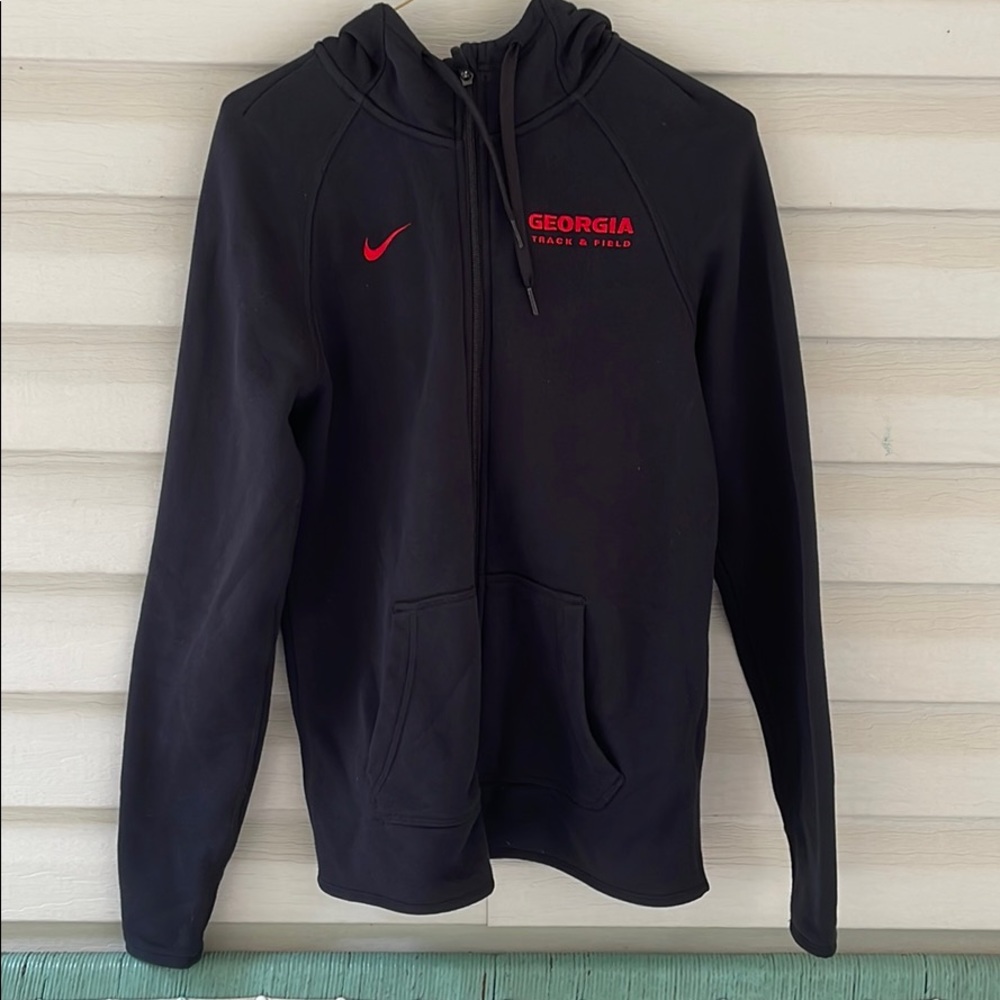 Black Nike Georgia track & field full zip hoodie